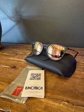 Ray-Ban Sunglasses with Havana Frame and Bronze/Brown Mirrored Lenses